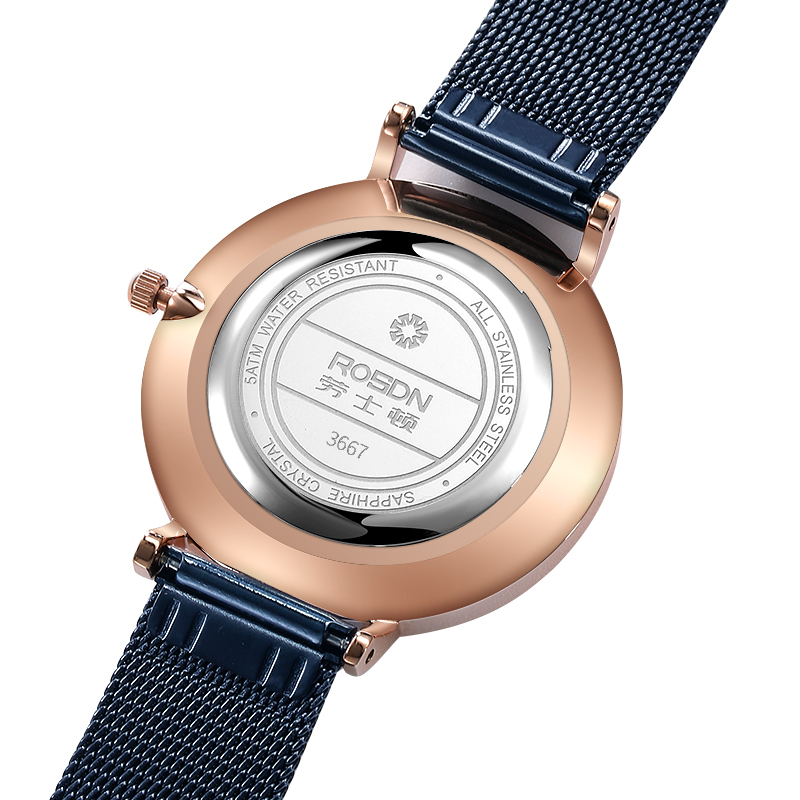 劳士顿rosdn手表女士时尚商务国产品牌石英女表防水轻奢小众名牌ins风