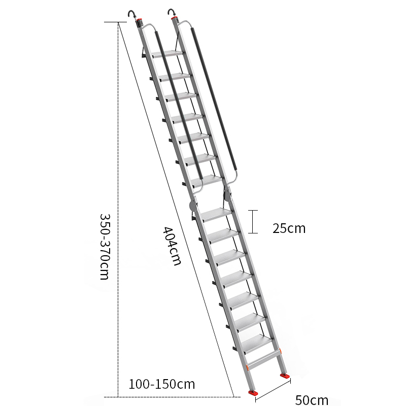 鑫木樽折叠梯50*150*404cm个高清大图