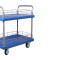 苏识 1167双层双扶手带护栏平板车 尺寸900×600mm 全塑轮 蓝色(单位:台)