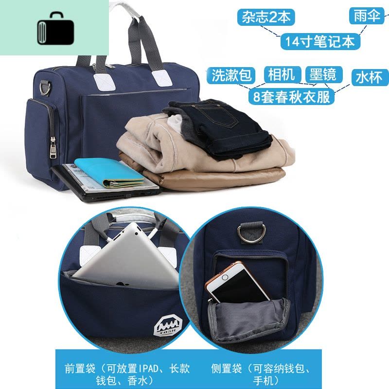旅行袋单肩旅行包女短途防水手提包衣服行李包旅游包男行李袋学生NEW LAKE女士单肩包图片
