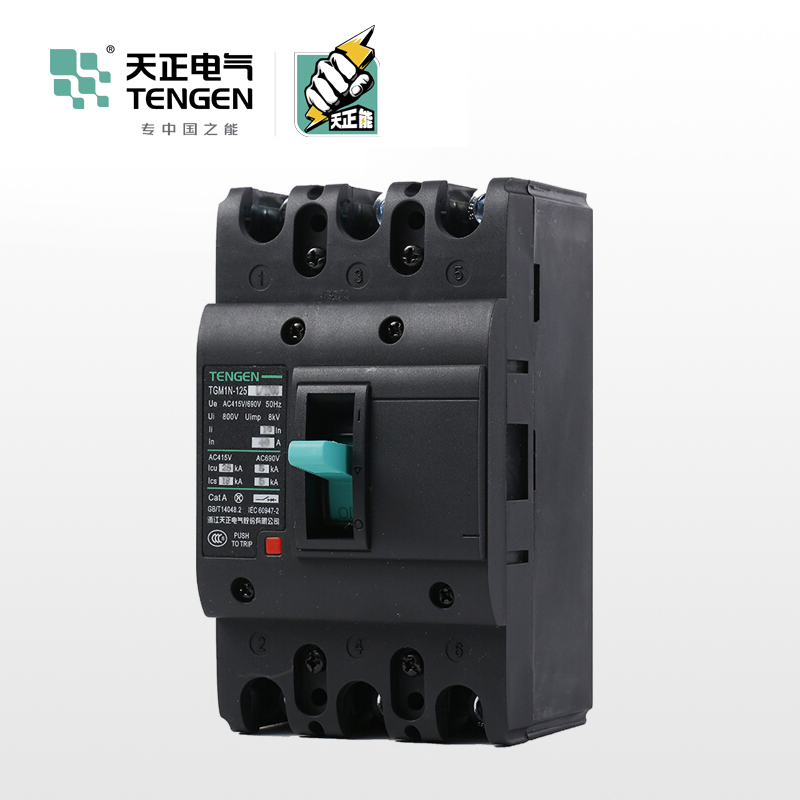 天正电气 TGM1N-125L 25KA 热磁式 100A 3P手动固定式380V 330021700037塑壳断路器