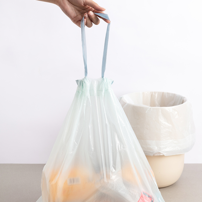 名创优品(miniso) 抽绳式垃圾袋厨房家用手提式加厚抽绳式1卷/共30只