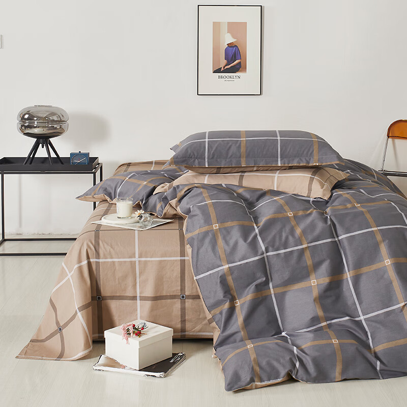 天琴床品四件套230*250cm柔软舒适布鲁斯纯棉佳品TQ-T160高清大图