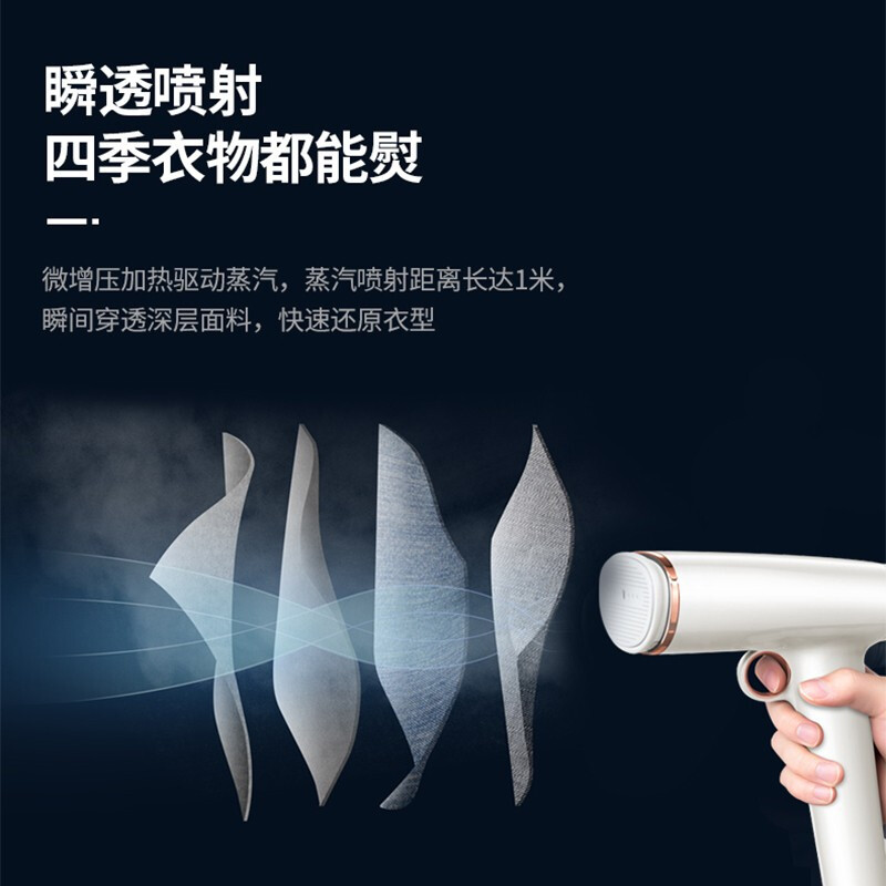 摩飞 手持挂烫机家用蒸汽杀菌除菌烫斗小型熨烫机 便携旅行出差迷你熨衣服神器 MR2030 黑色(单位:台)