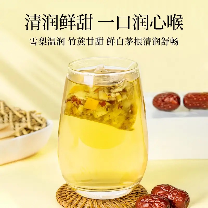 贡苑-120g竹蔗茅根雪梨茶[12克*10包]高清大图