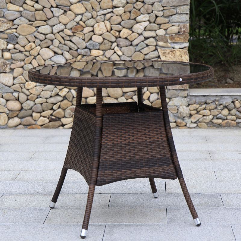 迅众户外藤椅三件套阳台小桌椅庭院简约现代滕椅腾编茶几休闲椅