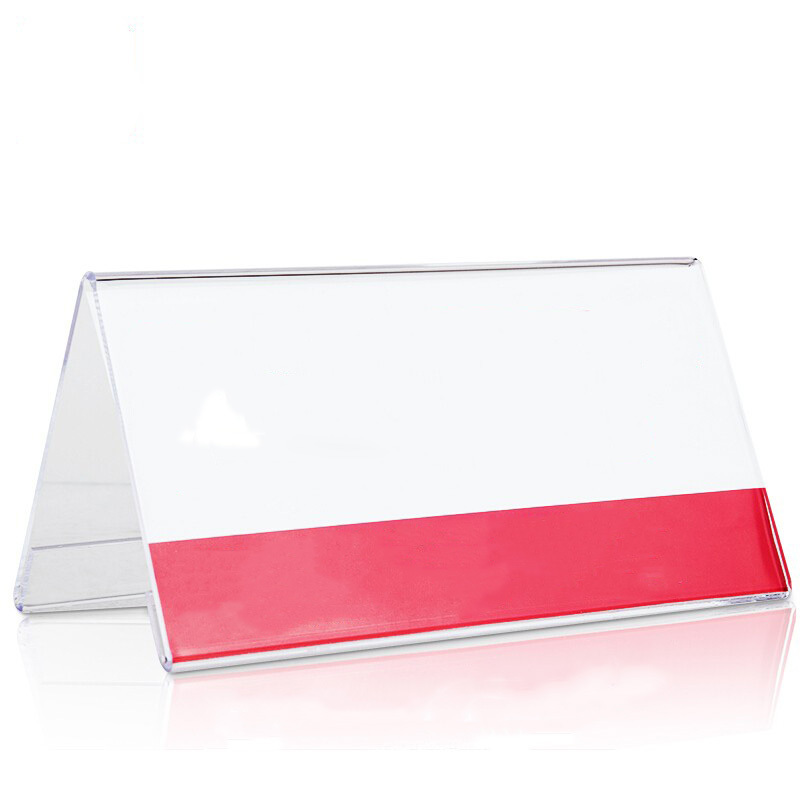 峰呈fc0125双面标牌三角桌牌亚克力v型桌牌会议牌桌