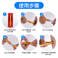 银色三头采血笔+专业排淤罐13罐+100针+泻血图+棉签50+消毒棉球 三头采血针末梢采血笔刺络刺血针放血笔梅花针血糖拔
