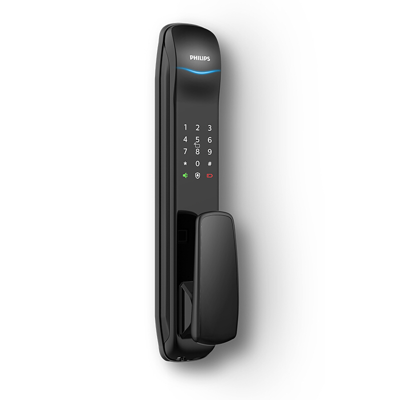 飞利浦(PHILIPS) 191指纹锁(曜石黑) 9000系列推拉式智能门锁家用防盗指纹密码电子锁