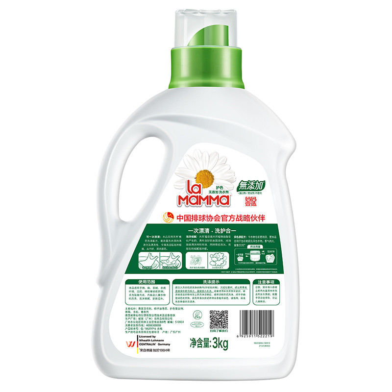 妈妈壹选洗衣液天然皂液3kg +皂液袋装500g*3*2组+香衣天然皂208g*2 威露士出品