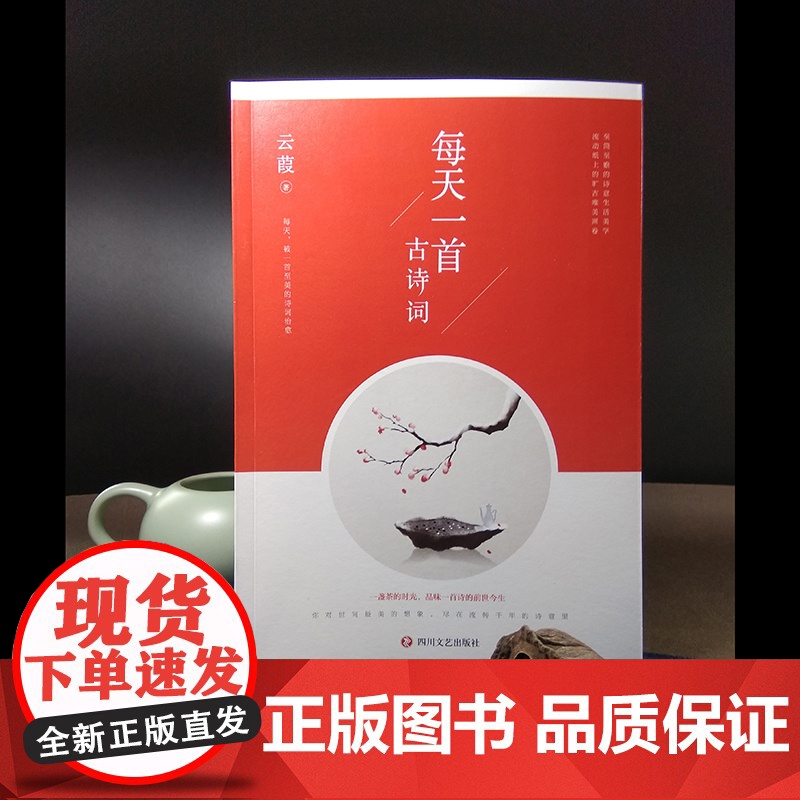[ 正版书籍]每天一首古诗词 云葭著 挑战古人100天系列作者再现千古华章之美 古诗词领读 古诗词原文/注释/赏析高清大图