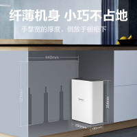 美的(Midea)净水器家用厨房小体积大通量无废水不用电净水机过滤器 禅意小白超滤机