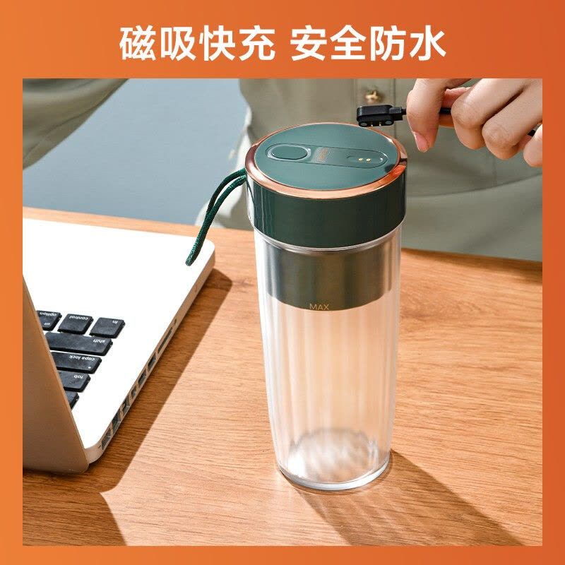 美的(Midea)榨汁杯便携果汁杯搅拌杯小型辅食机电动家用迷你多功能随行杯女生节手持蔬菜榨汁机 LZ4X2-100C图片