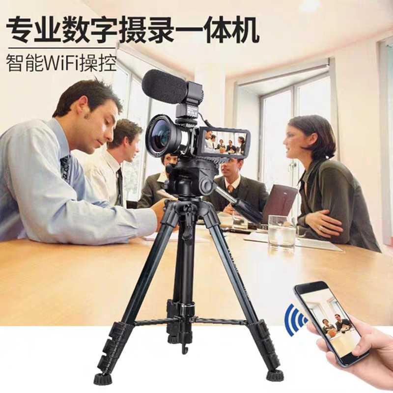 智能高清4K数码摄像机摄录自拍DV直播拍短视频录像机红外夜视WiFi/APP家用旅行会议记录婚庆拍摄