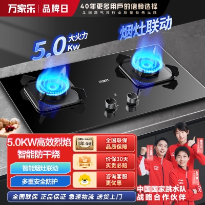 万家乐燃气灶JZT-KV063B天然气灶具