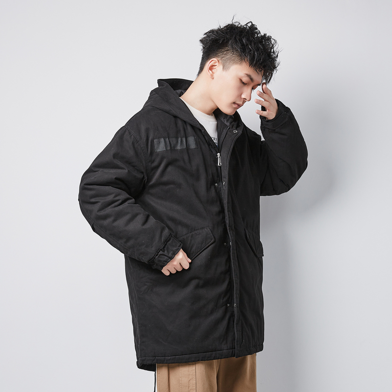 5折价1799元还可叠券唐狮冬季新款中长款棉衣男派克加厚保暖棉服学生