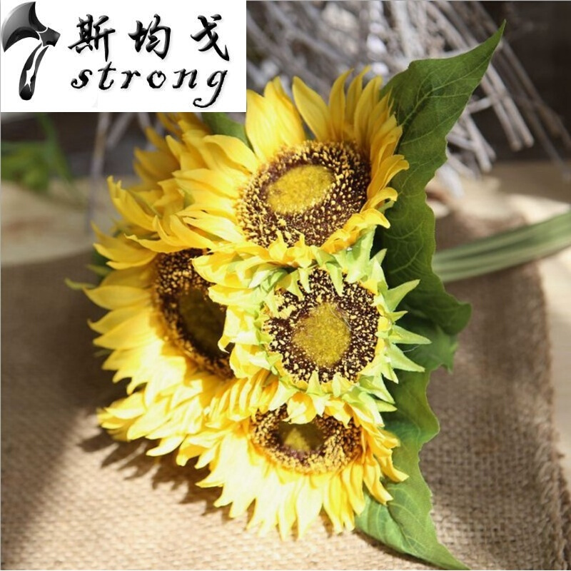 仿真花束向日葵太阳花舞蹈道具室内家居客厅干花装饰假花绢花摆件