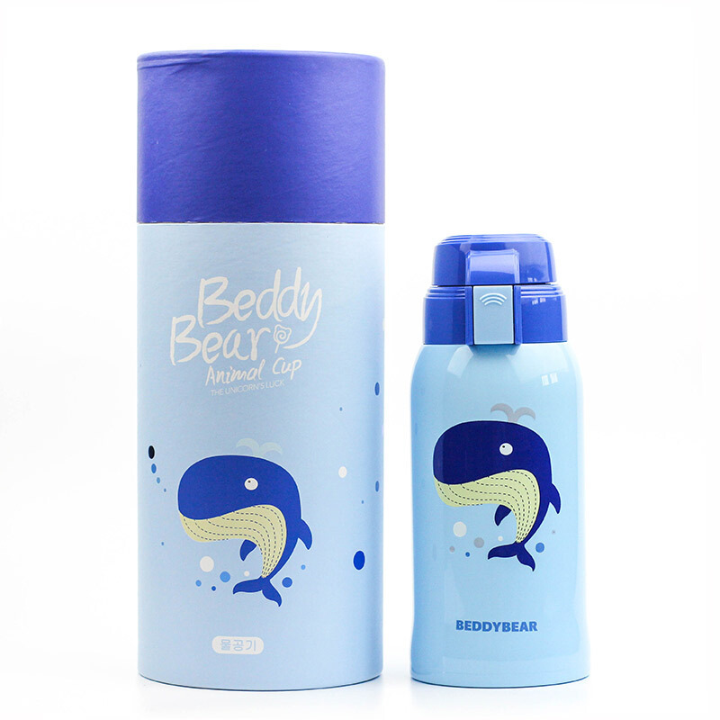 抖音网红3D浮雕红熊猫款杯具熊BEDDYBEAR儿童保温杯带吸管儿童水杯316不锈钢宝宝儿童保温壶600m