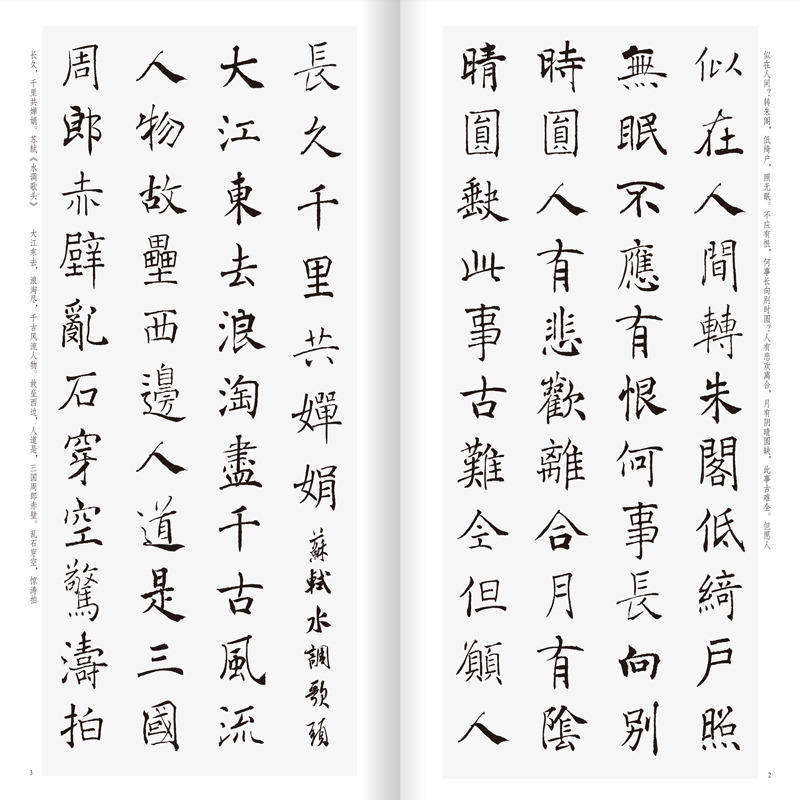 [正版]褚遂良楷书集字宋词一百首 收录褚遂良经典楷书碑帖集字古诗词作品集临摹教程 雁塔圣教序大字阴符经毛笔书法字帖集字高清大图