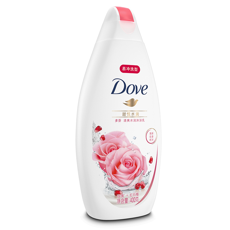多芬(Dove)清爽水润沐浴乳 甜悦水润400g[联合利华]