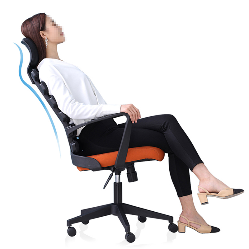 铭威盾电脑椅家用人体工程学护腰鱼骨椅靠头转椅办公座椅书房游戏椅