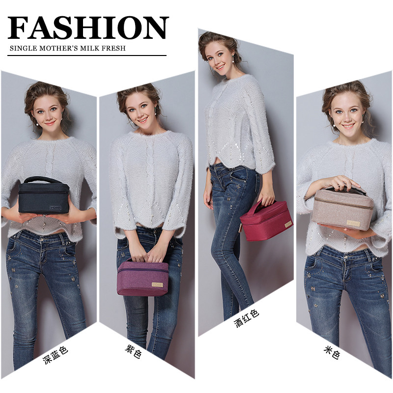 V-Coool 小号母乳保鲜包 迷你背奶包 保温保鲜 紫色 2个干式蓝冰 3个宽口PP储奶瓶高清大图