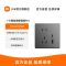 小米智能墙壁插座Pro 黑色 小爱语音控制 电量统计 智能联动多种设备