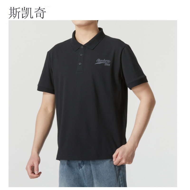 斯凯奇 夏季短袖情侣装 225070-0018 件高清大图