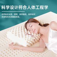 PARATEX天然乳胶枕 泰国原装进口护颈椎枕 按摩枕 减压舒睡乳胶枕头礼盒 枕芯 矮款 居家女款 高低两用