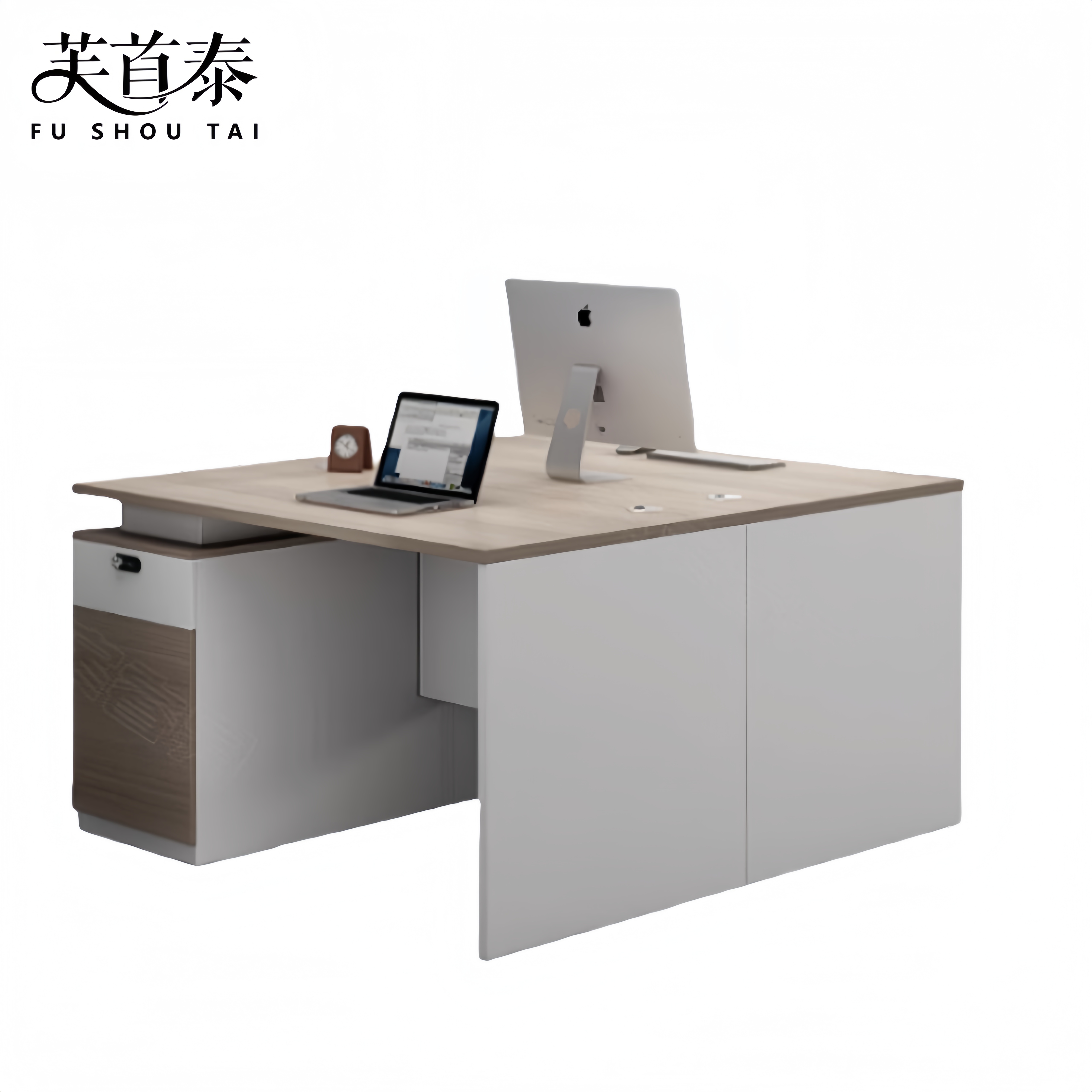 芙首泰员工办公桌双人位750*1200*1200mm张高清大图