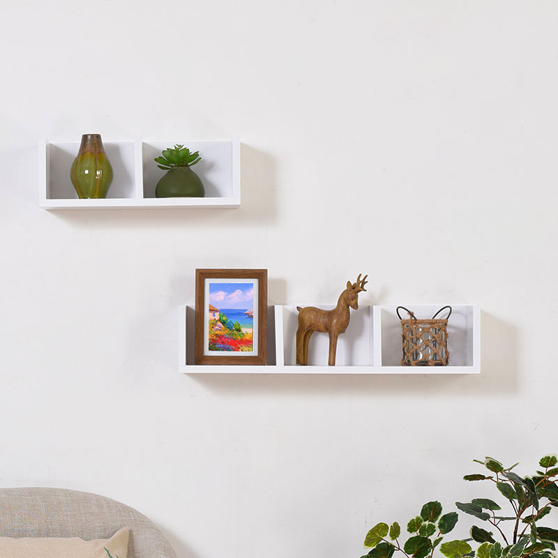 壁挂客厅电视背景墙墙面隔板创意格子卧室墙壁书架装饰复古色三格