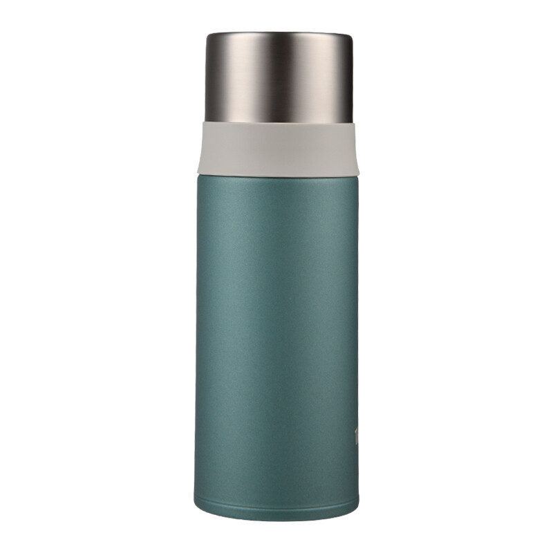 膳魔师(THERMOS)进口真空304不锈钢保温杯FFM-351K-SG 绿色350ML商务办公学生男女一杯两用
