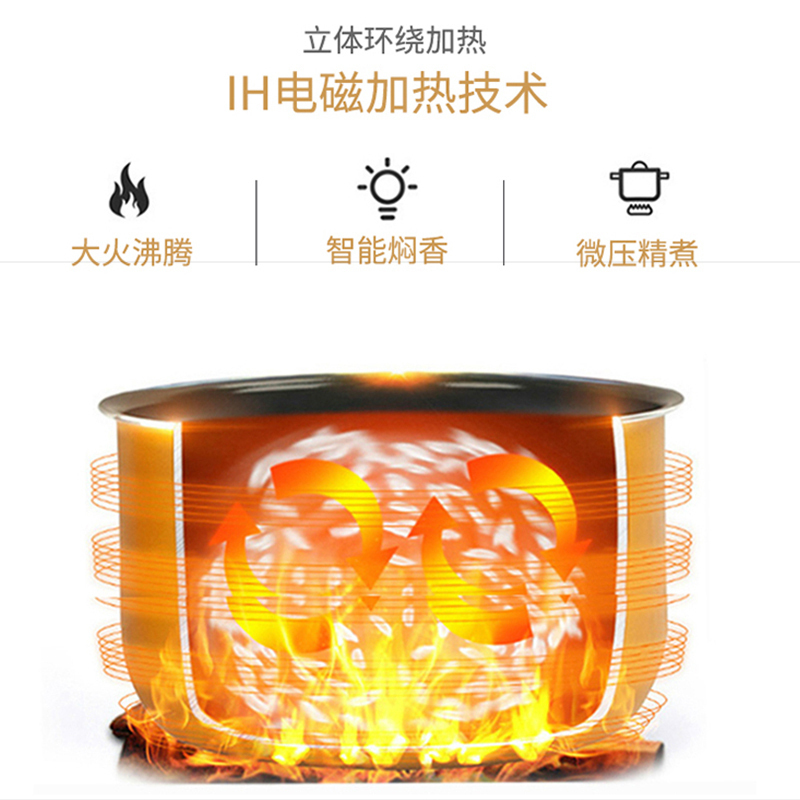 松 下 IH电磁加热电饭煲电饭锅1-6人备长炭铜釜锅 智能双预约SR-AL158