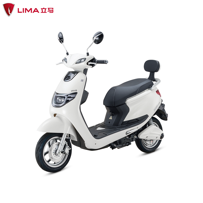 立马电动车立马mio咪欧智能两轮代步炫彩版白色成人女便捷车