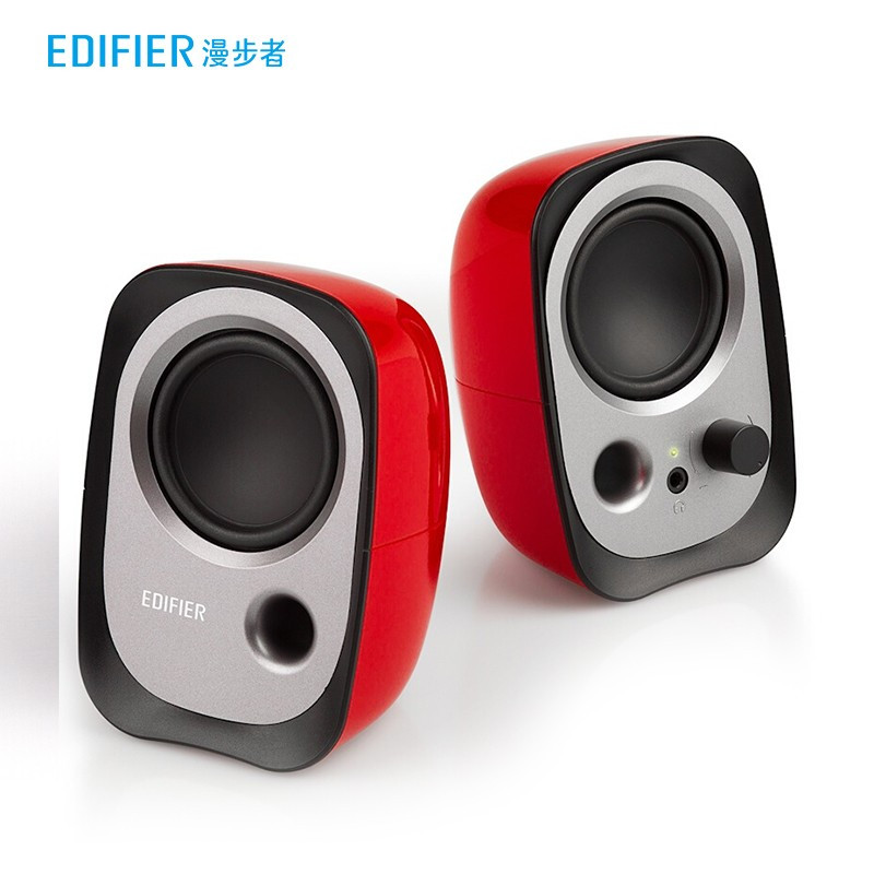 漫步者（EDIFIER）R12U 外观时尚、音质纯正的入门级微型2.0桌面音响 笔记本音箱 电脑音箱 红色