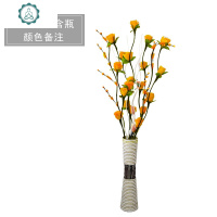 叶脉干花客厅落地假花摆设塑料花植物插花大装饰花郁金香仿真花束 封后 经典蓝色五只装(含瓶)仿真植物