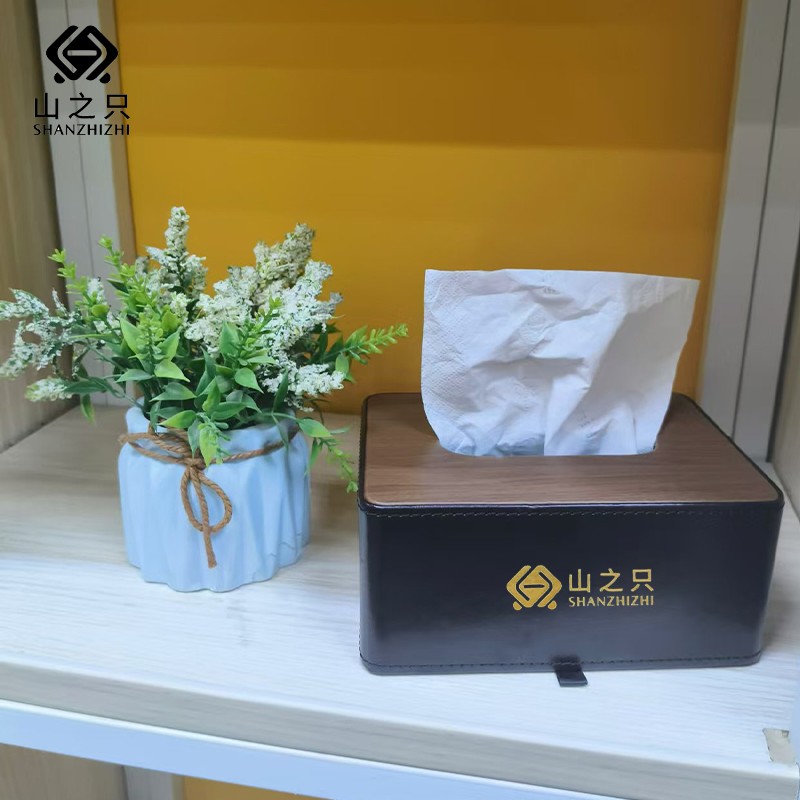 山之只 皮质纸巾盒 MZ1127-A 个高清大图