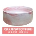 猫碗双碗陶瓷狗碗猫咪食盆饭盆狗狗喝水猫粮碗宠物用品实木防打翻_2 碗直径15.5cm碗深6.8cm 大理石纹粉（无底座）