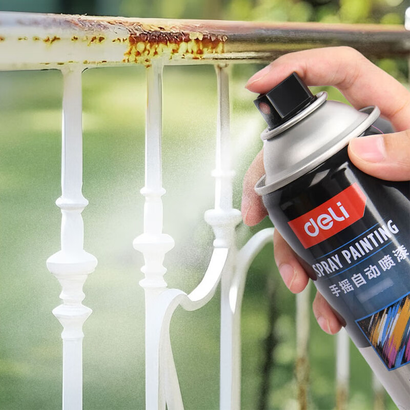 deli得力DL8110040白色自喷漆350ml×12(白)(箱)高清大图