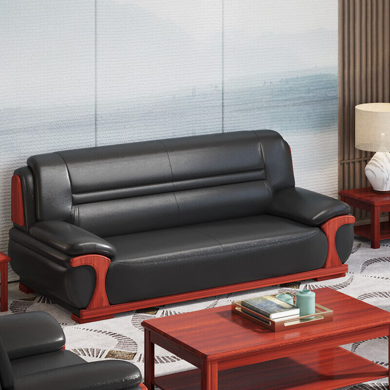 圣斯顿 HF9051-3-1 三人位西皮沙发 2200*830*820mm(单位:张)黑色高清大图