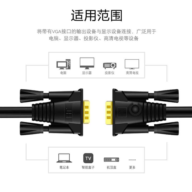 [精选]晶华 工程级VGA线 vga 投影仪线电脑显示器连接线