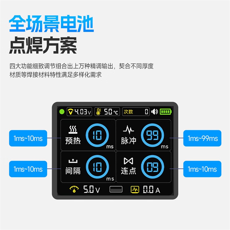 菲尼瑞斯点焊机18650点焊机手持式小型碰焊机家用锂电池点焊机 带20米镍片 (单位:套)高清大图