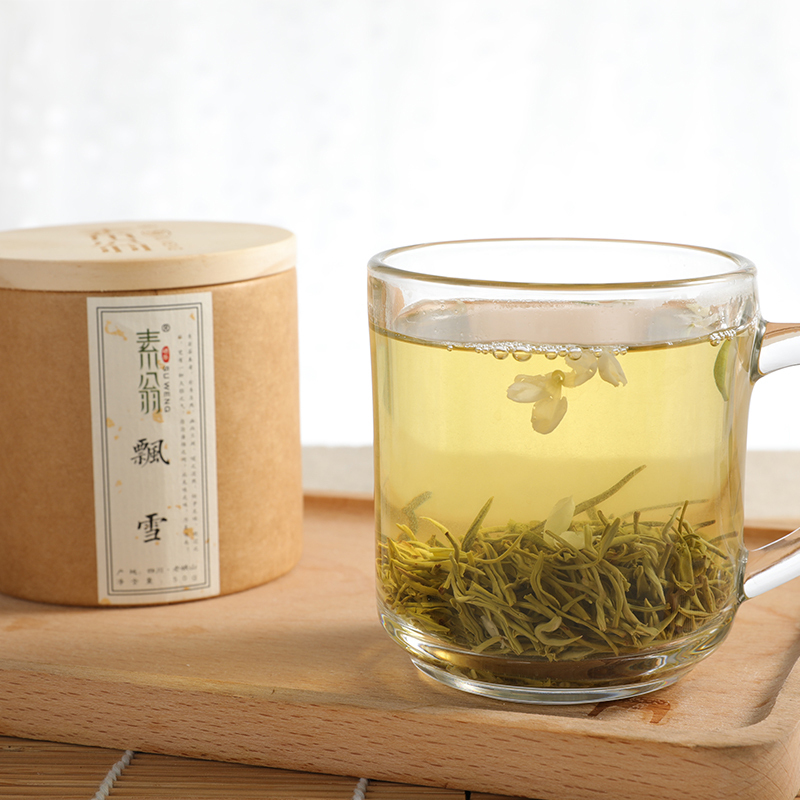 老峨山素翁飘雪茶叶 50g茉莉绿茶2019新茶 浓香型花茶特级四川茶叶