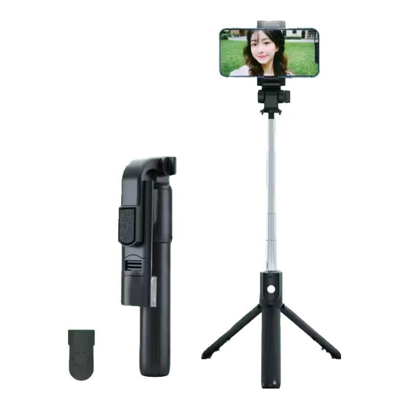 领臣 三脚款补光灯自拍杆1米 Q9手机支架床头ipad平板懒人支架床上桌面手机夹学习直播电视多功能弯曲可调节通用高清大图