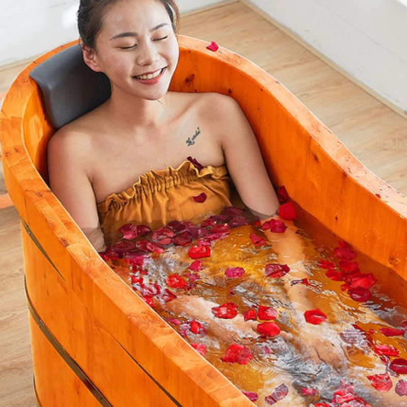 加厚浴桶全身熏蒸泡澡木桶沐浴桶大人澡盆ciaa木盆浴缸洗澡桶木质家用