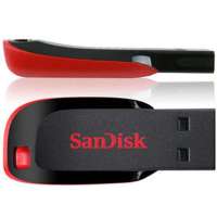 闪迪(SanDisk)酷刃(CZ50)U盘 USB2.0 高速迷你创意加密优盘 正品 32GB u盘 黑红色