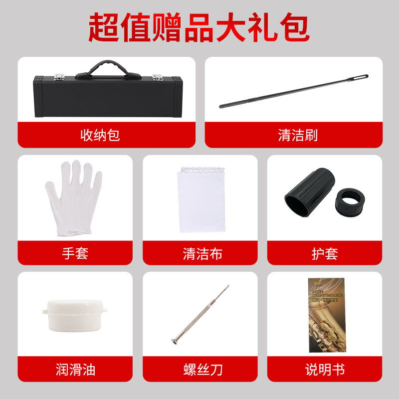 朗动(LMOVE) 长笛乐器LD-601B 16孔闭孔富贵银长笛学生初学儿童入门考级演奏