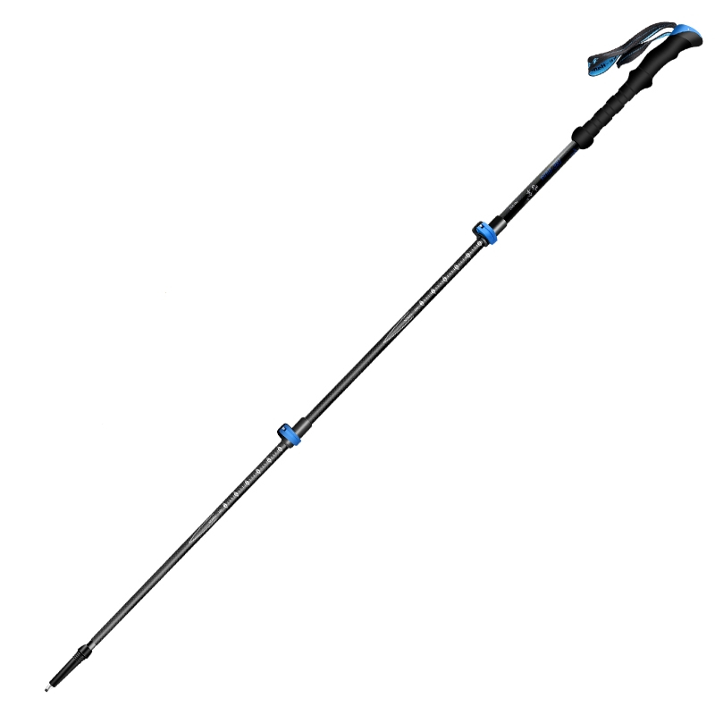 登山杖碳素伸缩折叠户外男女款闪电客爬山徒步拐棍炭纤维多功能手杖报