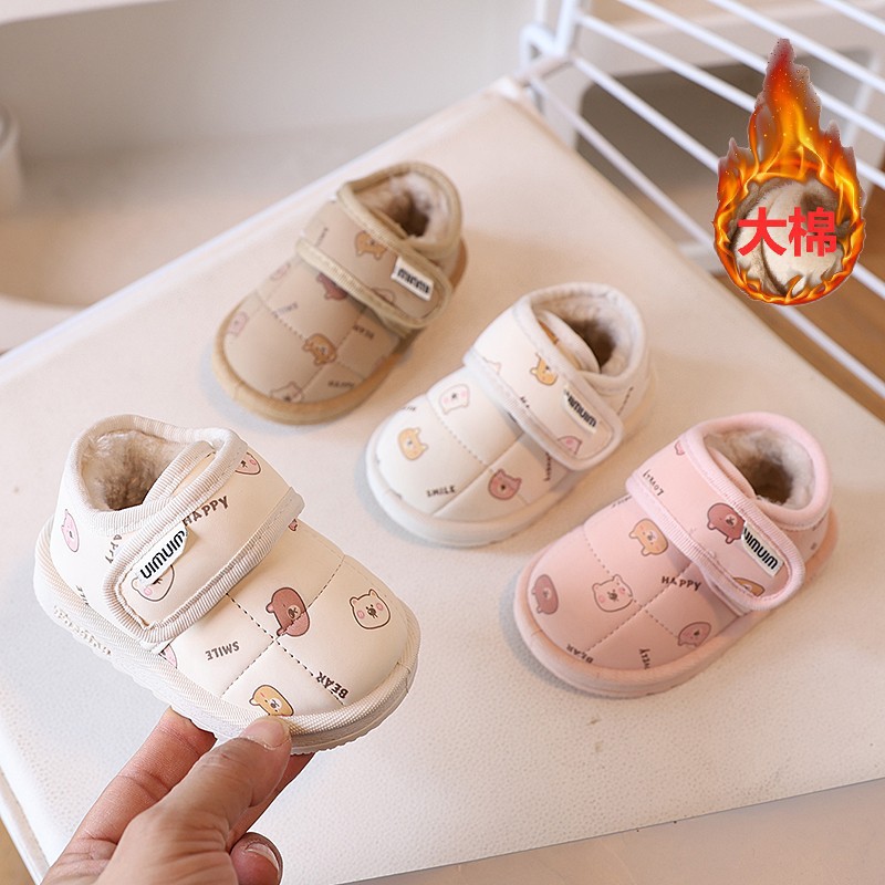 儿童雪地靴宝宝学步鞋子卡通冬季棉鞋男童保暖婴儿童鞋女宝宝棉靴