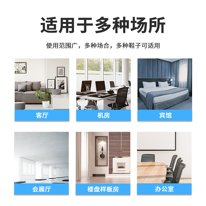 得力(deli) 无纺布鞋套 均码 室内机房加厚防滑耐磨脚套 19800 灰色 20双/袋 1袋装高清大图